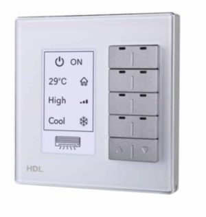 HDL KNX Intelligent DLP 40-Fold Switch EU – White Faceplate & Silver Metal Frame