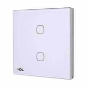 HDL KNX iTouch Series 2 Buttons Touch Panel EU – White Faceplate & Silver Metal Frame